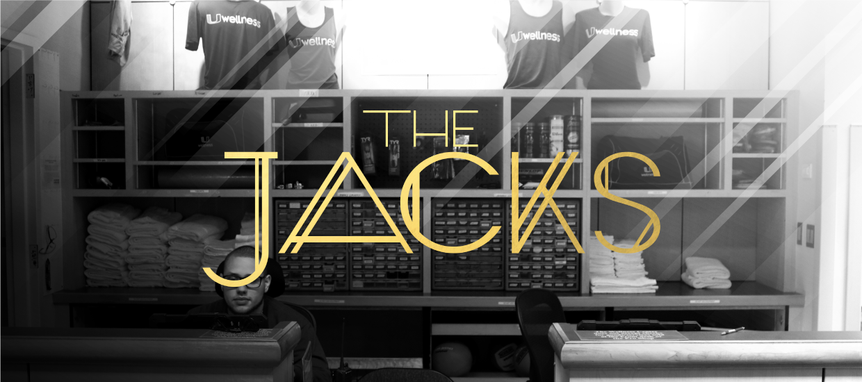 photo of pro shop in black and white with the words The Jacks over it
