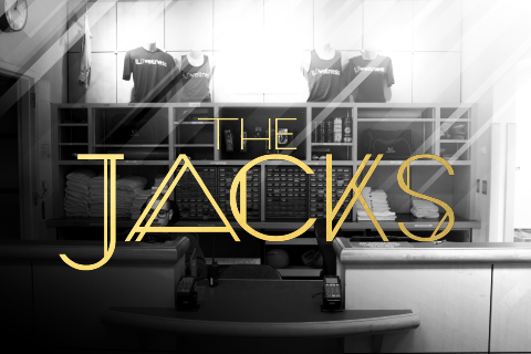 photo of pro shop in balck and white with the words The Jacks over it